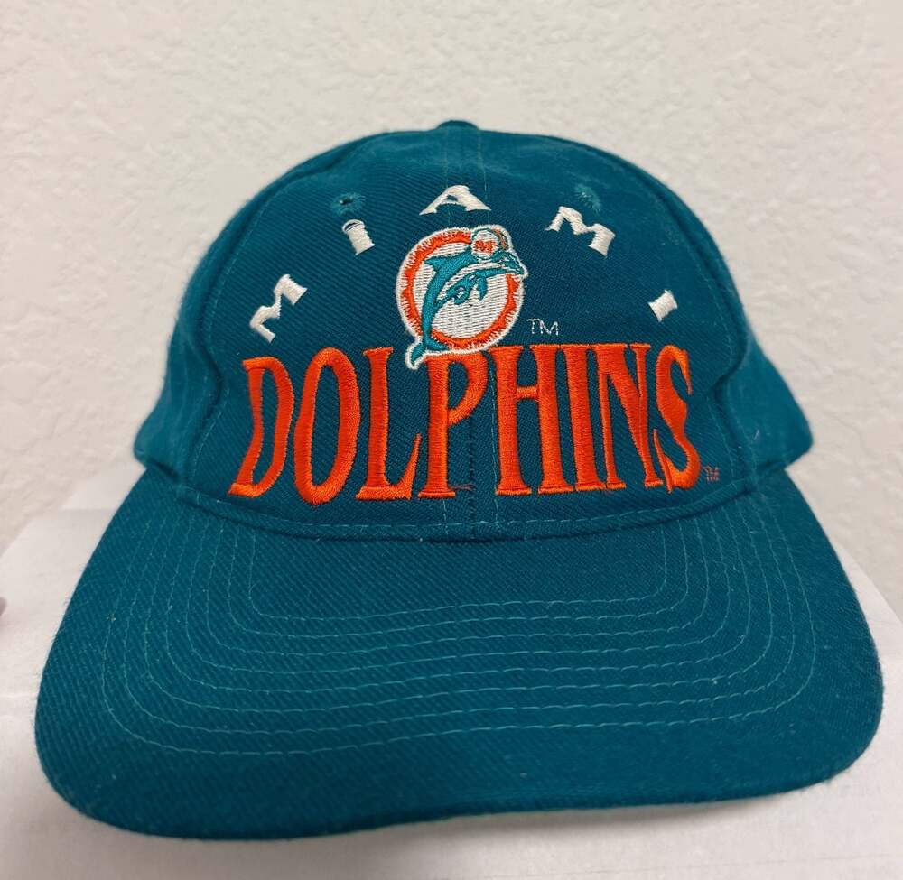 Vintage 90s Miami Dolphins The Game Embroidered Snapback Hat